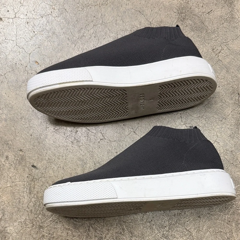 * J Slides Black Platform Slip-On Shoes